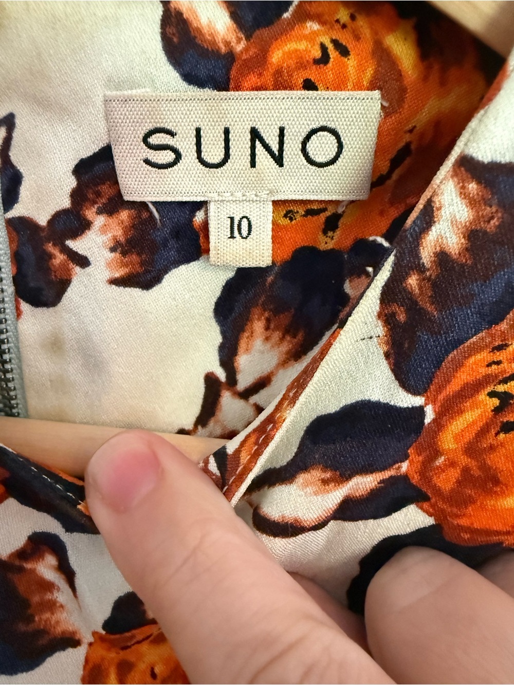 Suno Floral Tank Dress with Mid-riff Cutout - Picture 10 of 13